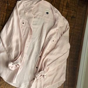 Light pink target button down shirt